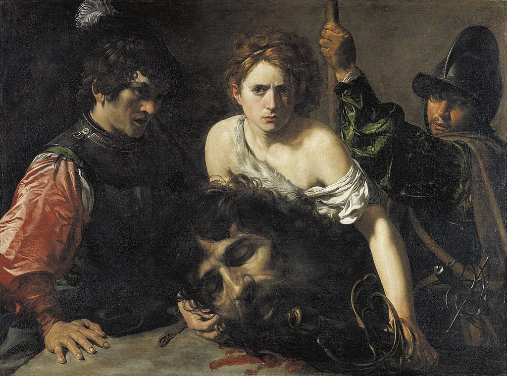 Davide con la testa di Golia e due soldati - Museo Thyssen, Bornemisza, Madrid